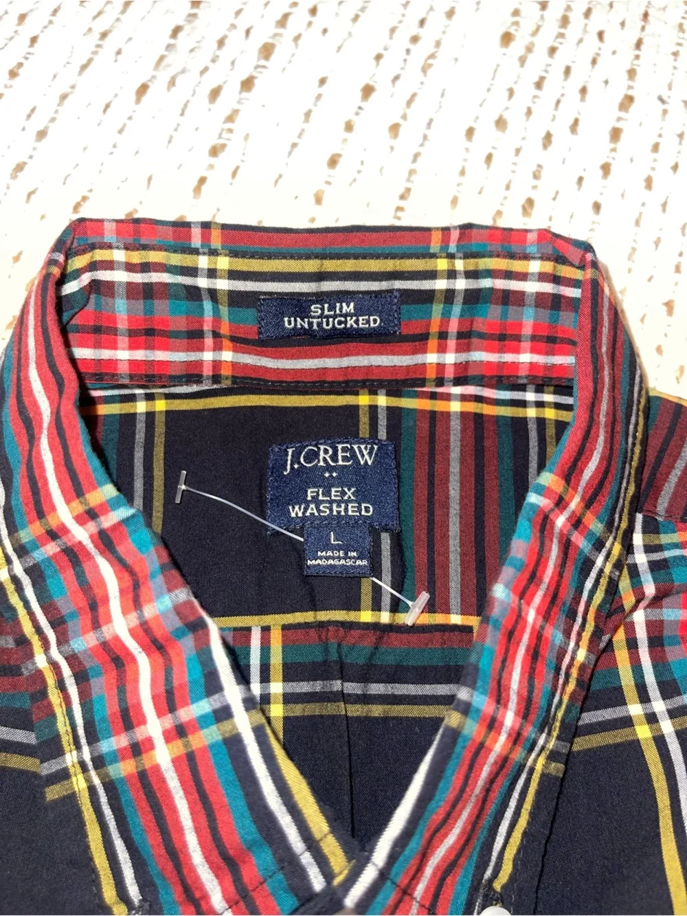 J.Crew Slim Untucked tartan plaid button down